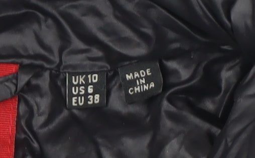 Superdry Women's Black Cropped Puffer Jacket Size 10