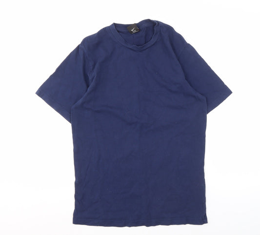 Mens UK Size S Nike Blue Cotton T-Shirt