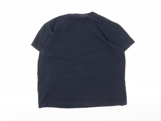 Superdry Unisex Blue T-Shirt, Size 12, Casual Crew Neck