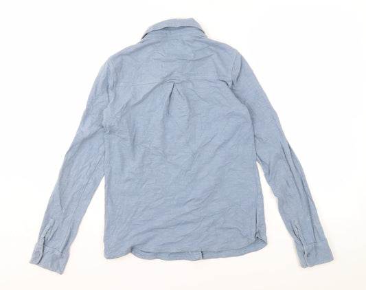 Fat Face Women's Blue Button-Up Shirt Size 6