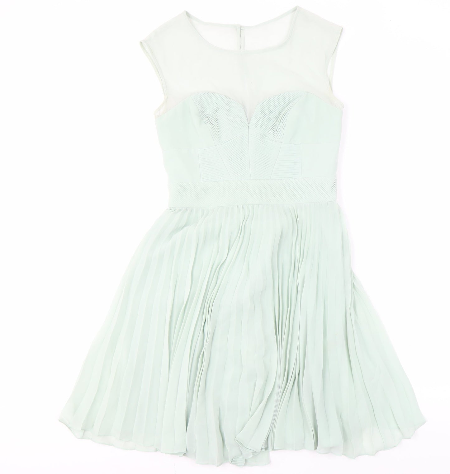 Karen Millen Women's Green A-Line Dress, Size 10, Sleeveless