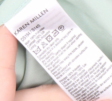 Karen Millen Women's Green A-Line Dress, Size 10, Sleeveless