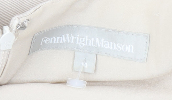Fenn Wright Manson Women's Beige Shift Dress Size 14