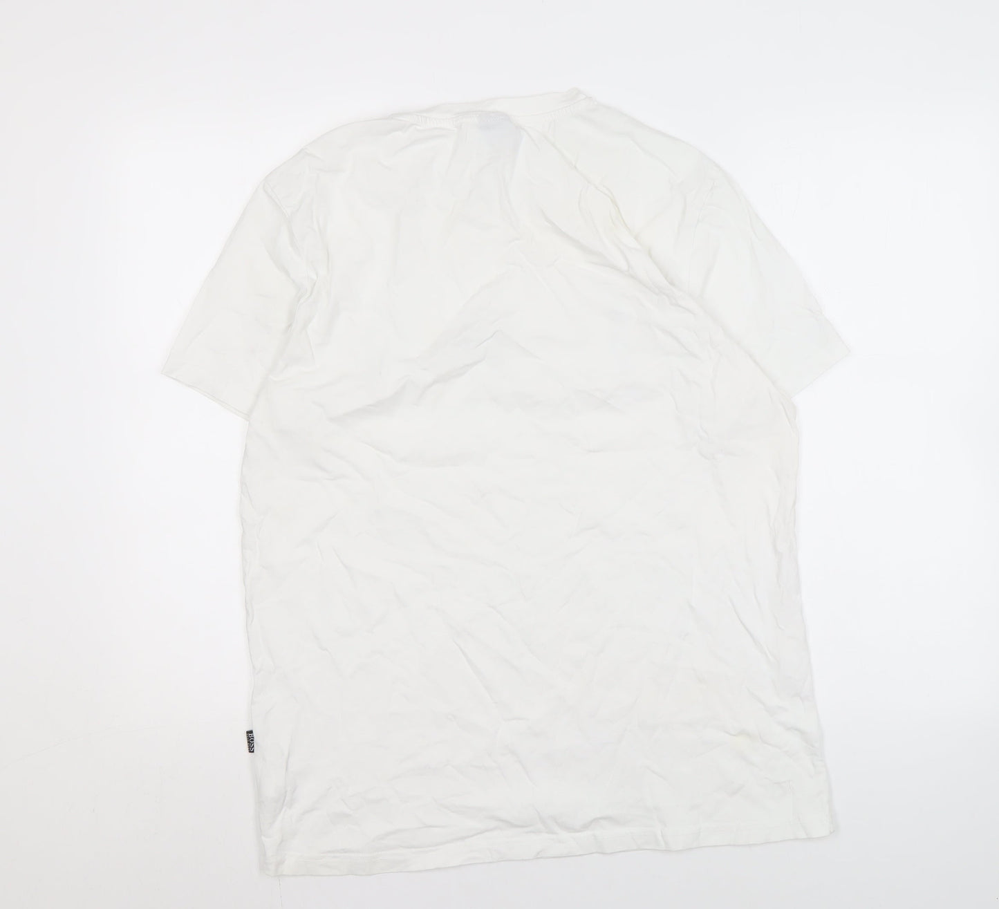 Hugo Boss Men's White Crew Neck Logo T-Shirt Size L