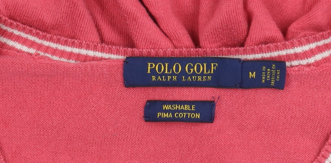 Polo Ralph Lauren Women's Red V-Neck Pullover Jumper M