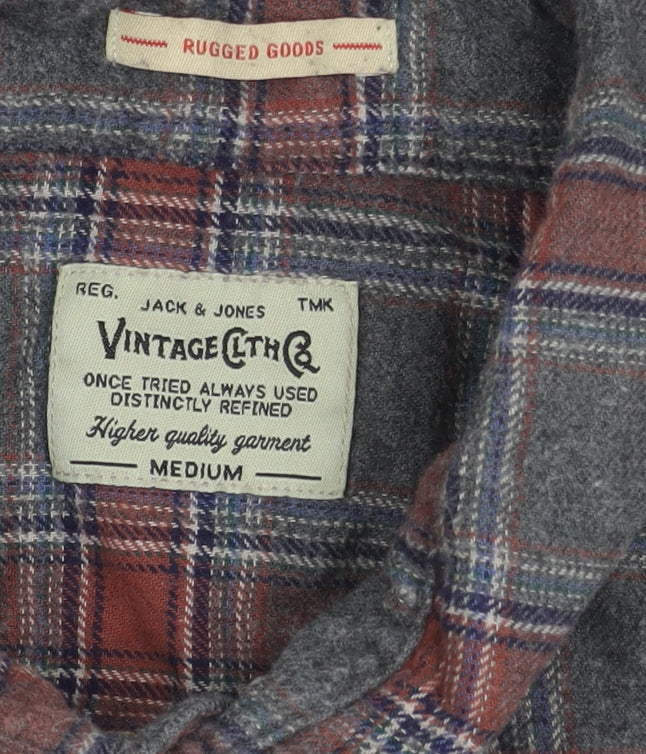 Jack & Jones Men's Multicoloured Medium Plaid Shirt