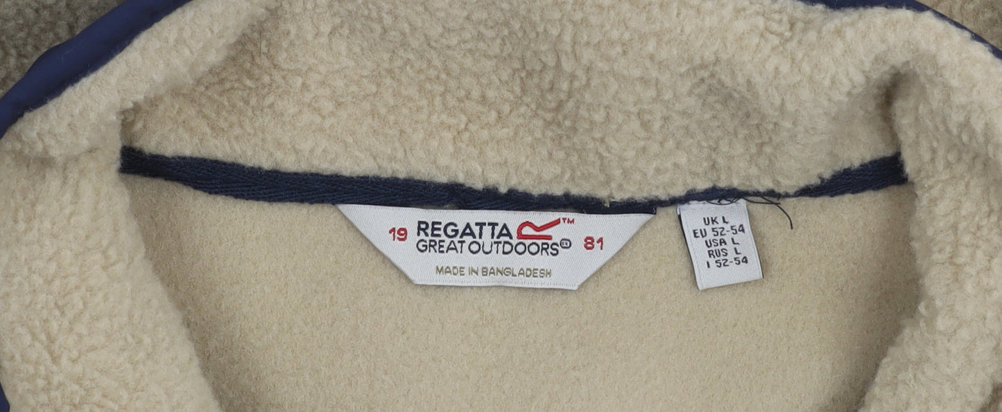Regatta Men's Beige Henley Fleece Sweatshirt L