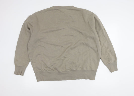 Nike Beige Men's M Pullover Sweatshirt - Logo Sports