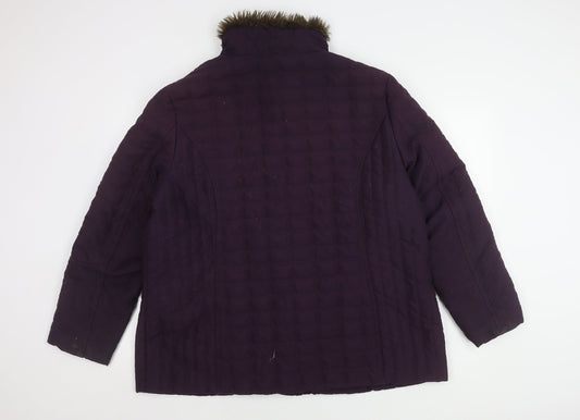 Isle Women's Purple Quilted Jacket Size 22