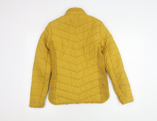 Womens UK Size 10 Regular Joules Yellow Polyester Jacket