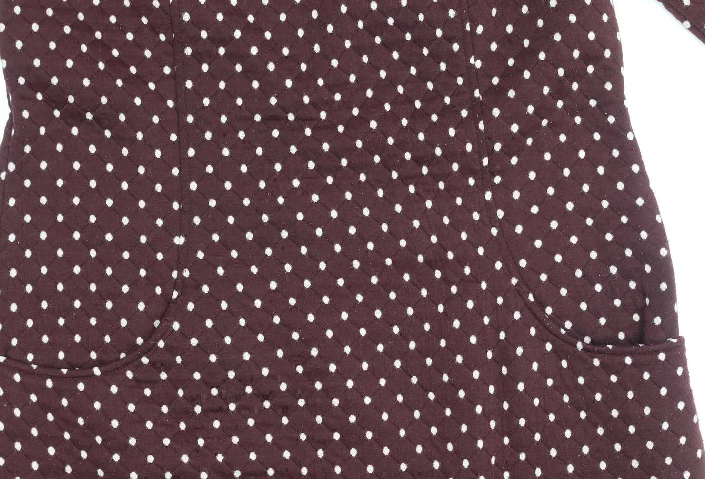 Boden Women's Brown Polka Dot Dress Size 14 with Pockets