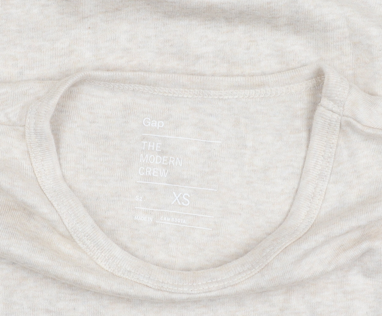 Gap Women's Beige XS Crew Neck T-Shirt