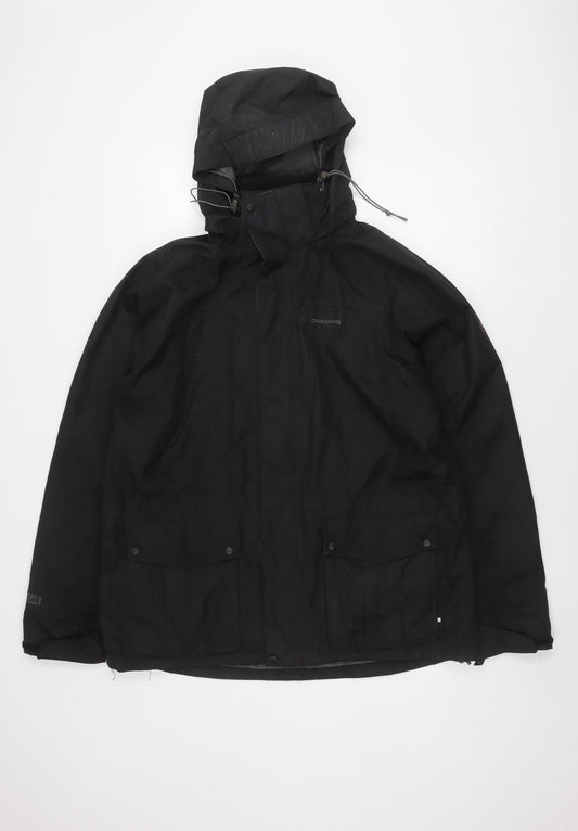 Craghoppers Unisex Black Parka Jacket L Waterproof