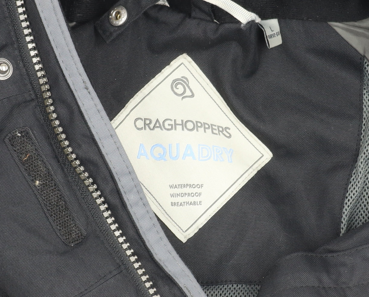 Craghoppers Unisex Black Parka Jacket L Waterproof