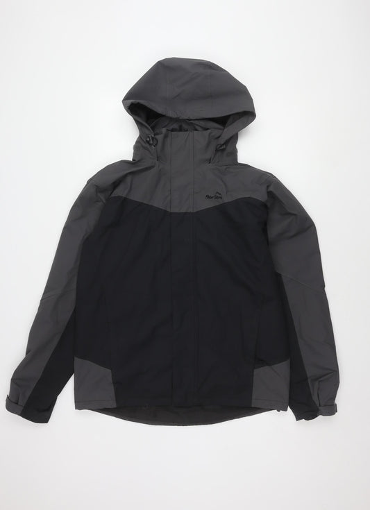 Peter Storm Men's Black Rain Coat, Size S, Waterproof Hooded