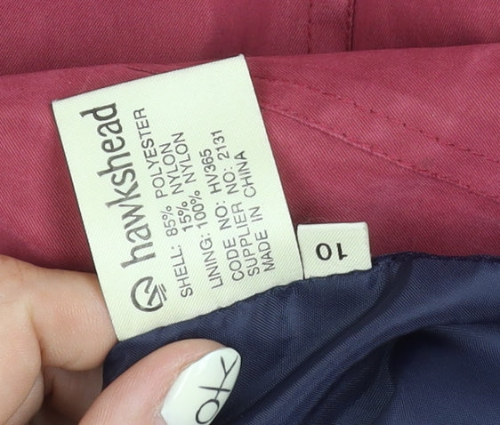Hawkshead Women's Red Hooded Jacket Size 10