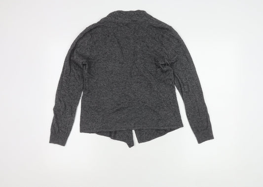 White Stuff Women's Grey Open Front Cardigan Size 10 Viscose Blend