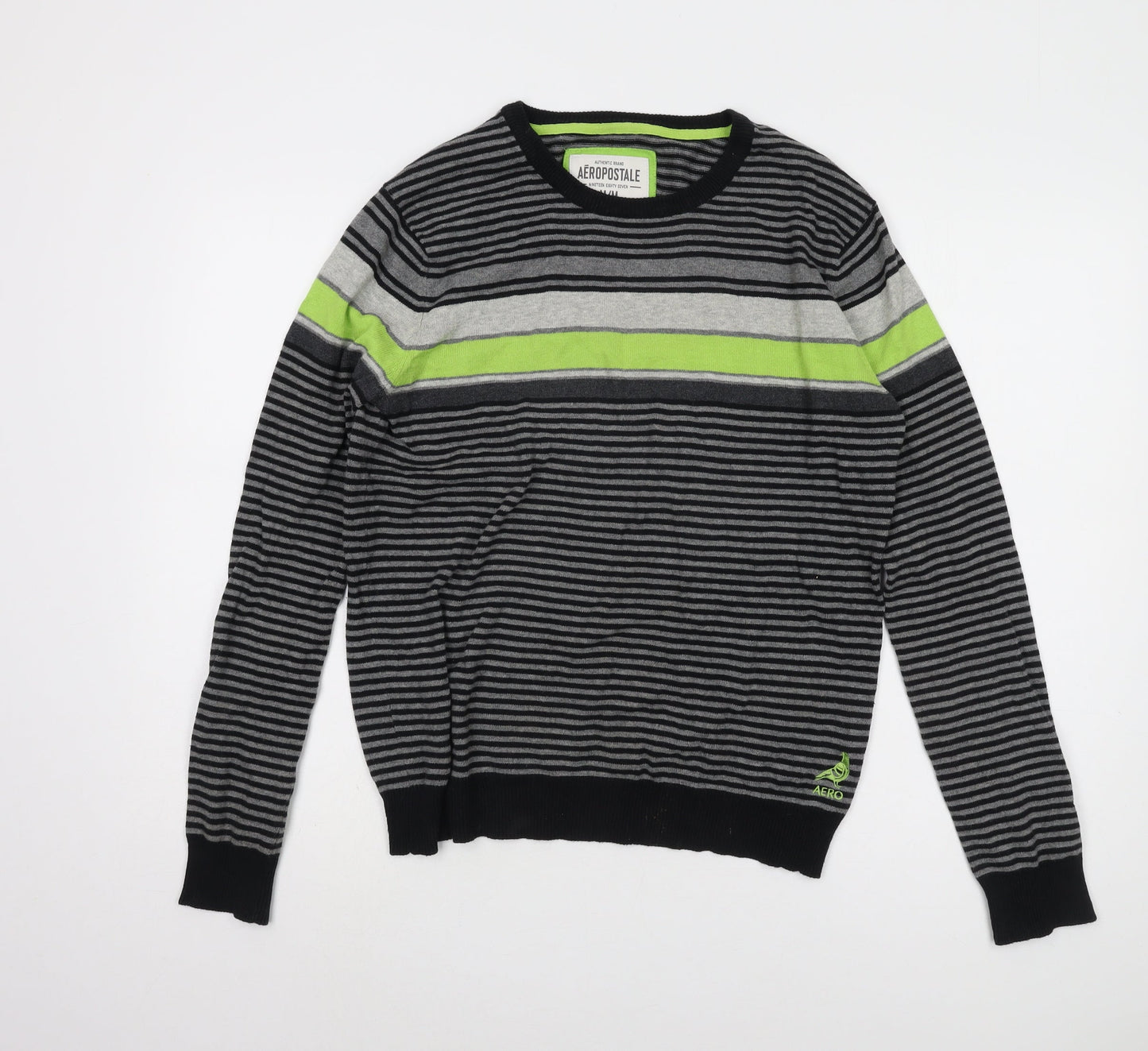Aeropostale Men's Striped Pullover Jumper M