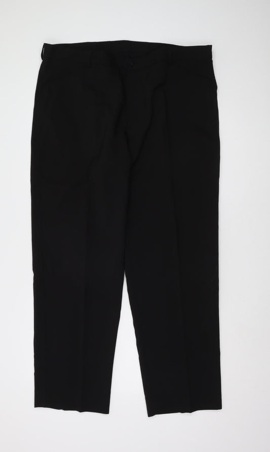 Farah Men's Black Trousers 42 Regular Workwear