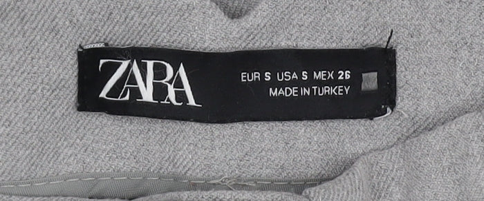Zara Women's Grey Trousers Size S, Flat Front