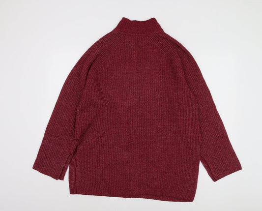 ANYDAY Women's Red High Neck Pullover Jumper Size S