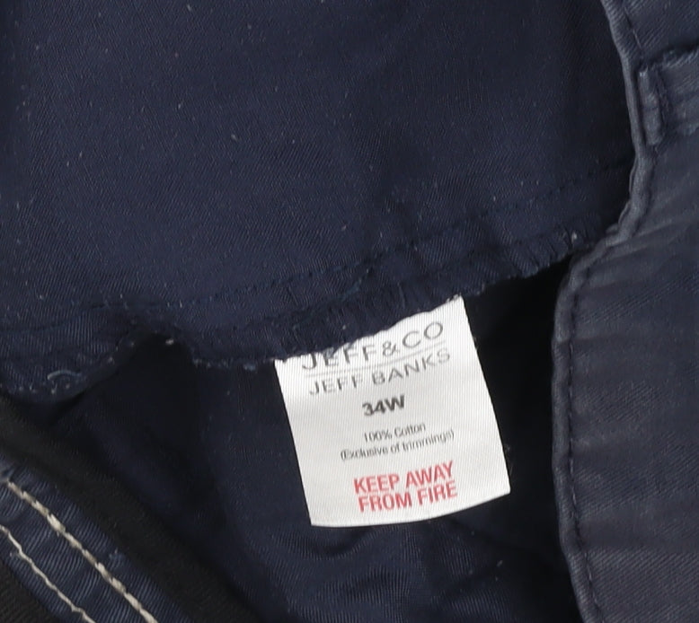 Jeff Banks Men's Navy Chino Shorts Size 34