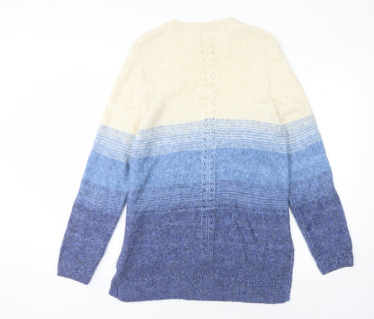 Fat Face Women's Blue Multicoloured Jumper, Size 12