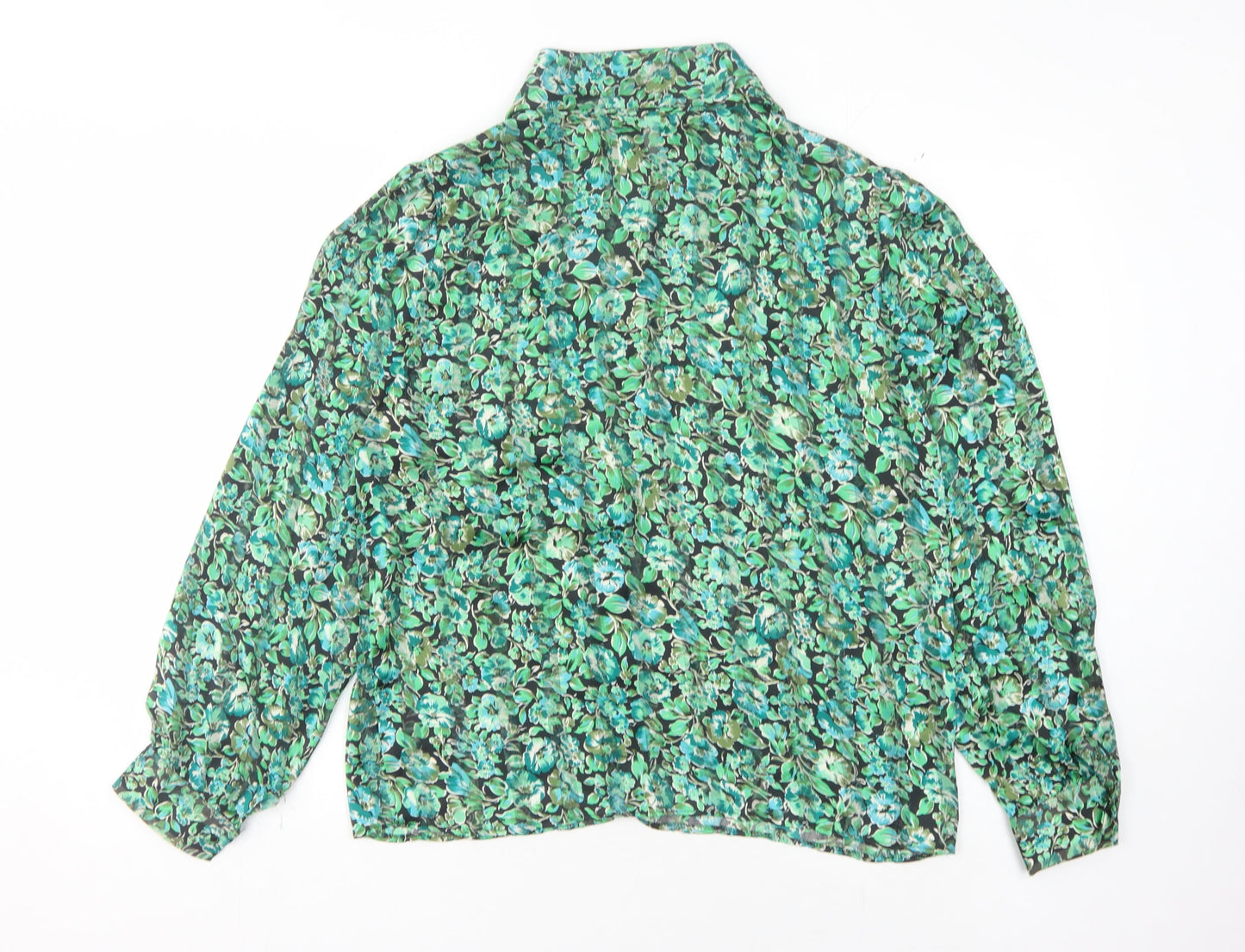 Lakeland Women's Green Floral Blouse Size 14