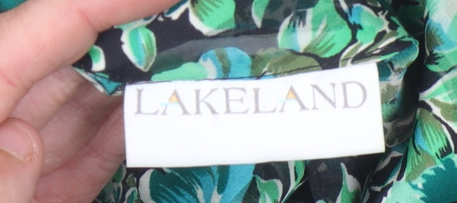 Lakeland Women's Green Floral Blouse Size 14