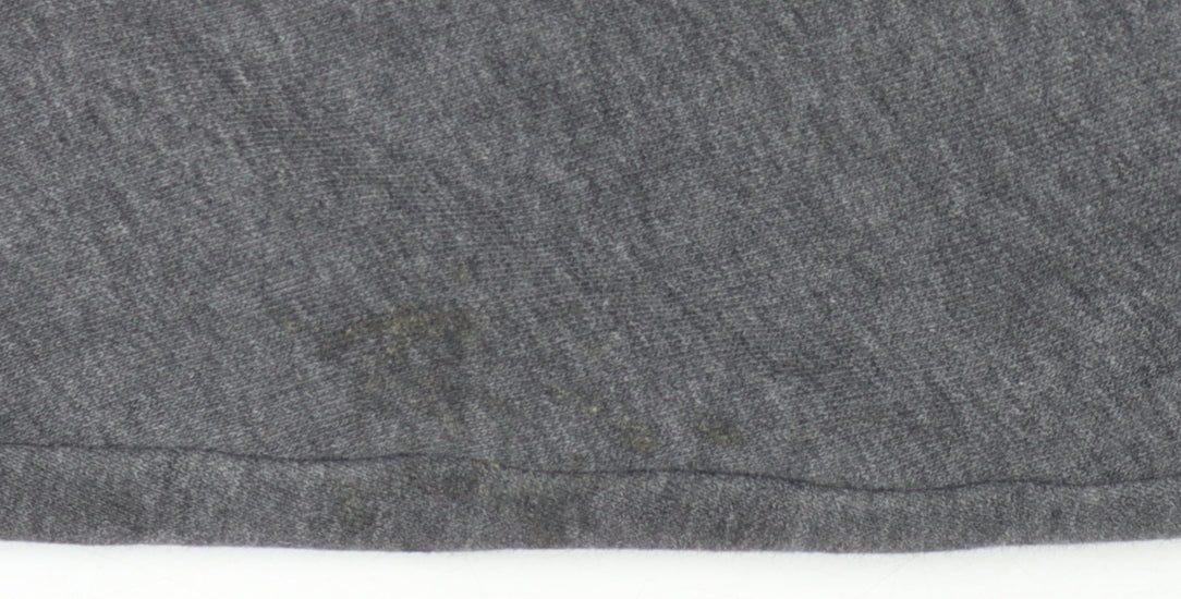 Additional view of Nike girls’ grey m hoodie with logo accents