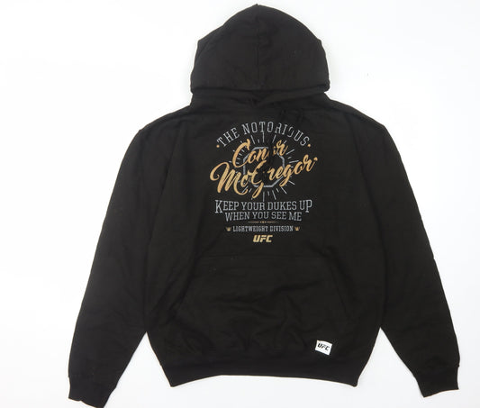 UFC Men's Black Hoodie L Graphic Print