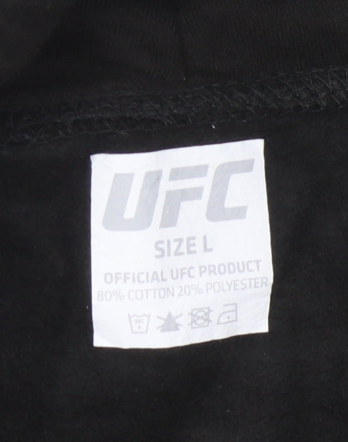 UFC Men's Black Hoodie L Graphic Print