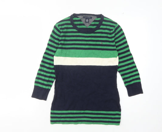 Tommy Hilfiger Women's Multicoloured Striped Pullover Jumper S