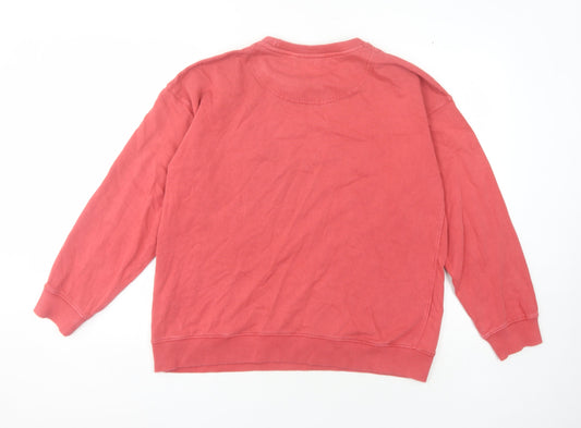 FatFace Women's Red Organic Cotton Pullover Sweatshirt - Size 12