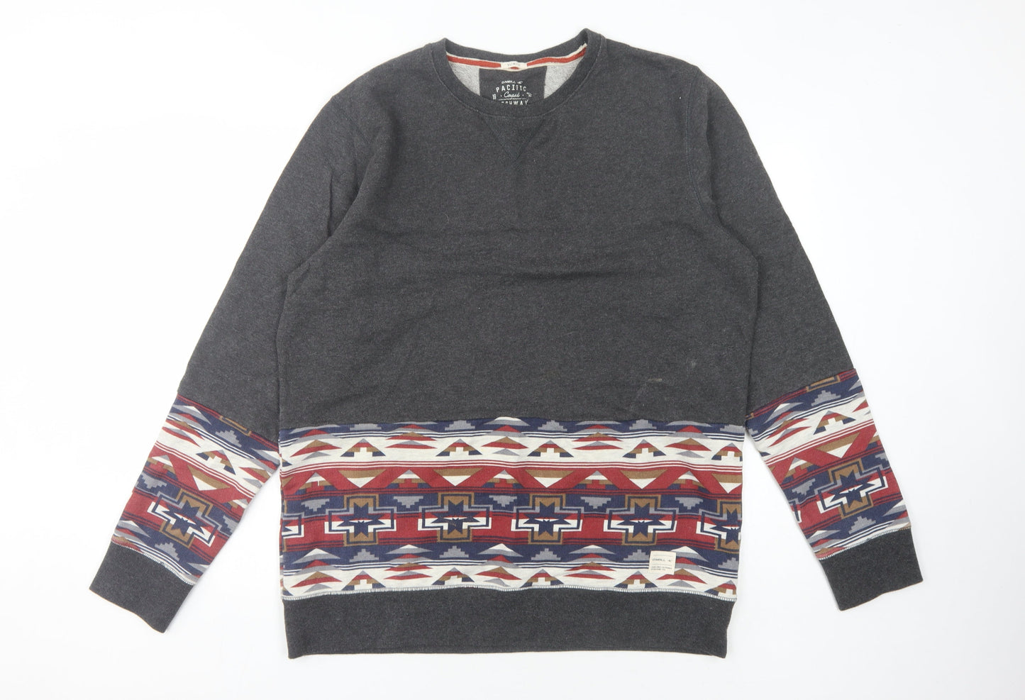 O'Neill Men's Grey Geometric Pullover Sweatshirt XL