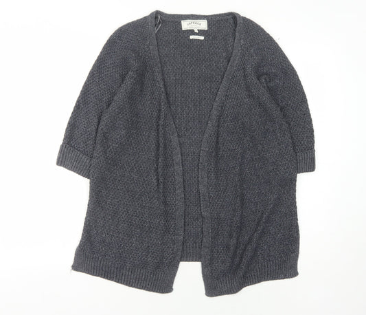 FatFace Women's Blue Open Front Cardigan, Size S, Chunky Knit