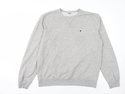Champion Grey Unisex Pullover Sweatshirt XL