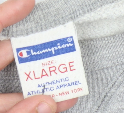 Champion Grey Unisex Pullover Sweatshirt XL