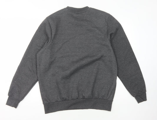 Slazenger Men's Grey Logo Sweatshirt - M, Crew Neck