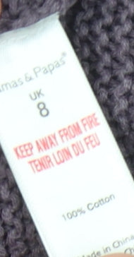 Mamas & Papas Women’s Purple Knit Pullover Jumper - Size 8