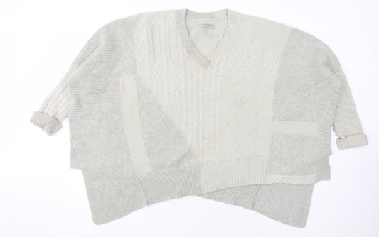 AllSaints Women's Ivory Cable-Knit Jumper M