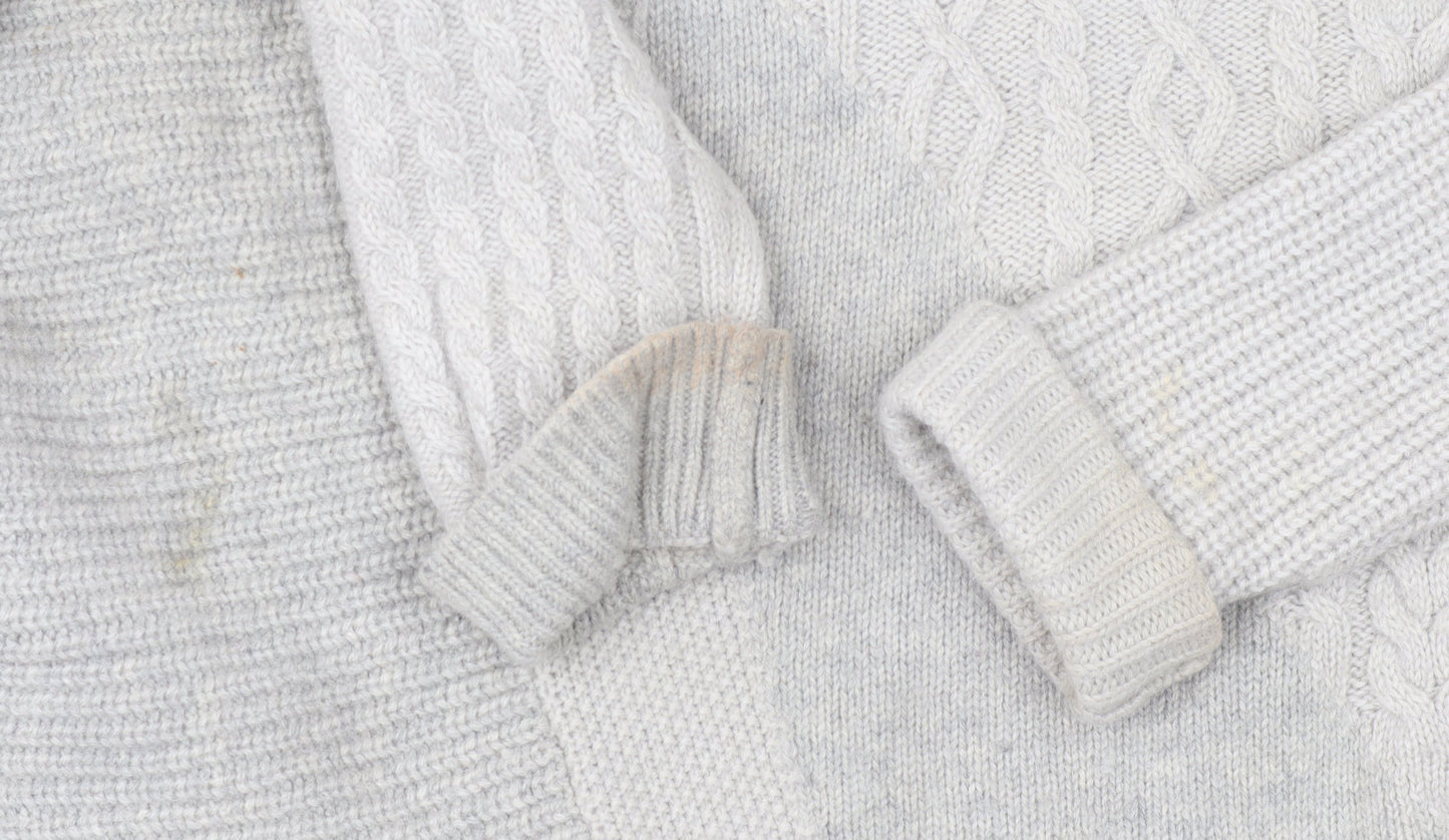 AllSaints Women's Ivory Cable-Knit Jumper M