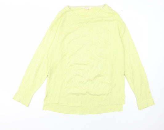 White Stuff Women's Green Cotton Pullover Jumper Size 10