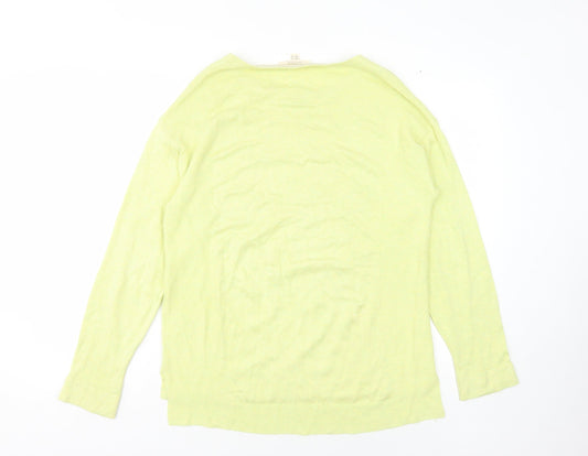 White Stuff Women's Green Cotton Pullover Jumper Size 10