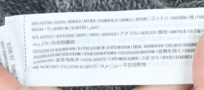 Hollister Women's Grey Animal Print Jumper Size S