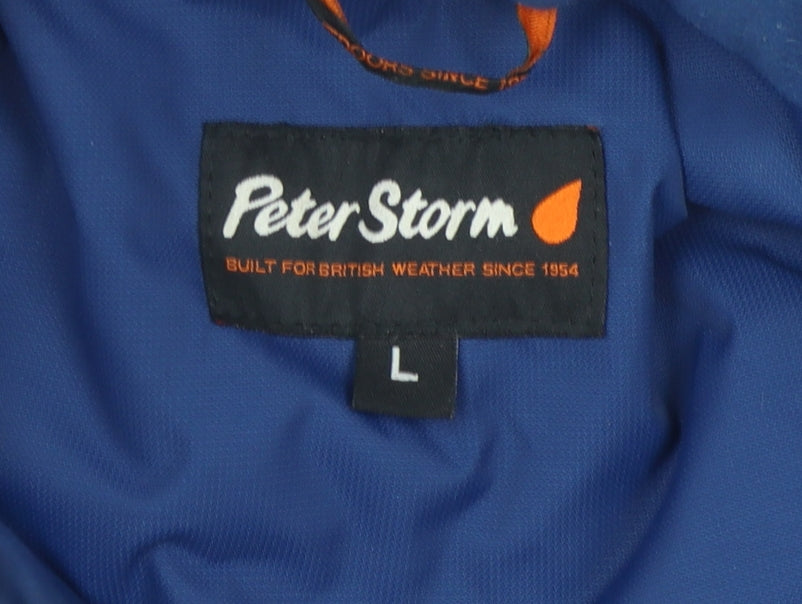 Peter Storm Men's Blue Hooded Jacket Size L