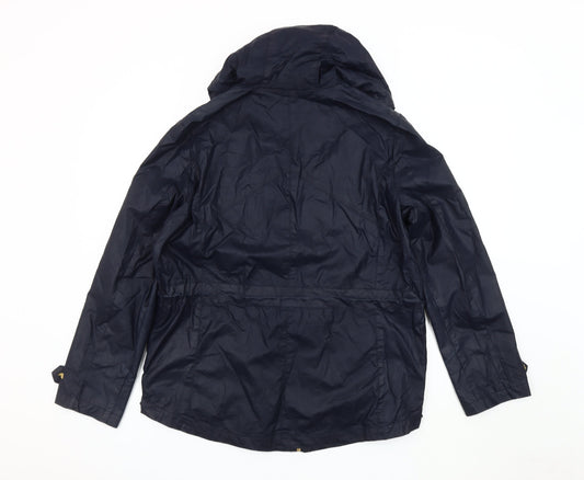 Next Women's Blue Hooded Parka Jacket Size 14