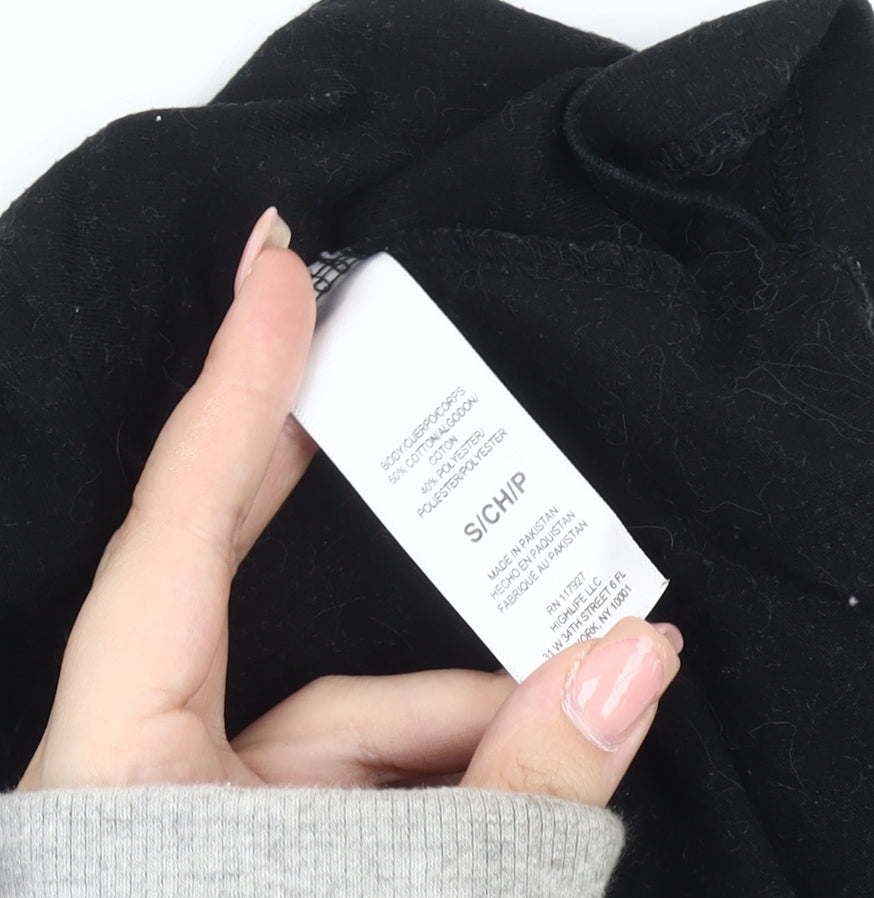 Reebok Women's Black V-Neck T-Shirt, Size S