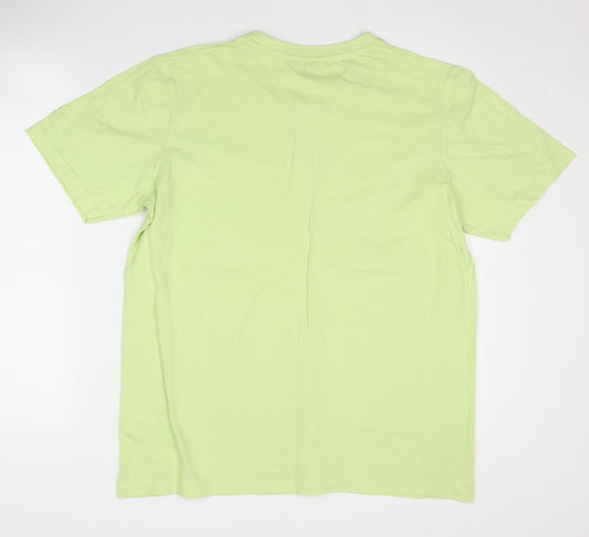 Cotton Traders Men’s Green Henley T-Shirt L