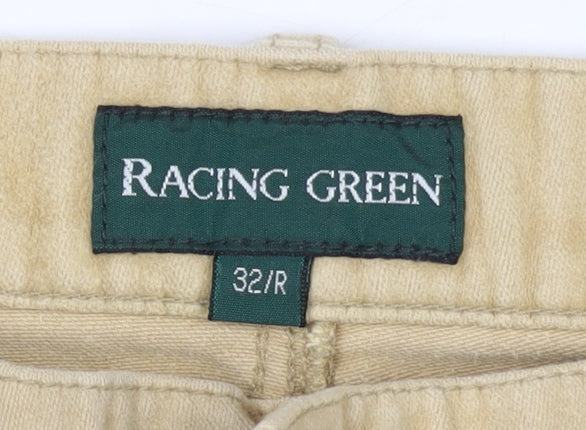 Racing Green Women's Beige Straight Jeans Size 32